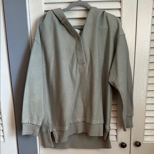 Aerie Seafoam/Light Sage Green Hooded Sweater